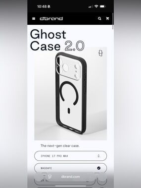 dbrand Ghost Case 2.0 iPhone 17 Pro Max